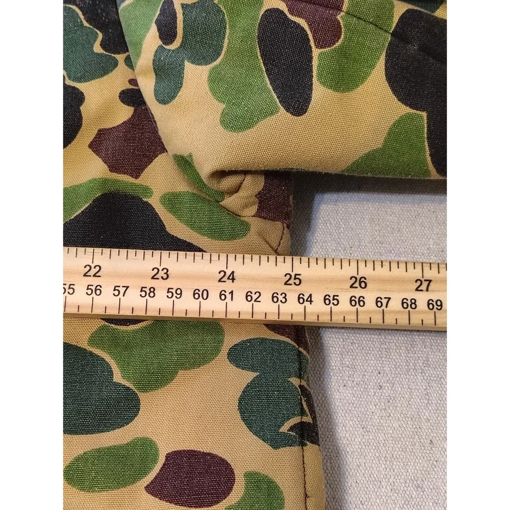 Vintage 60s 70s‎ Camouflage Duck Print Insulated Mens Quilted Winter Coat Sz L